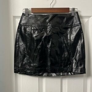 Dollskill Current Mood Black Faux Leather Mini Skirt Women’s size Small